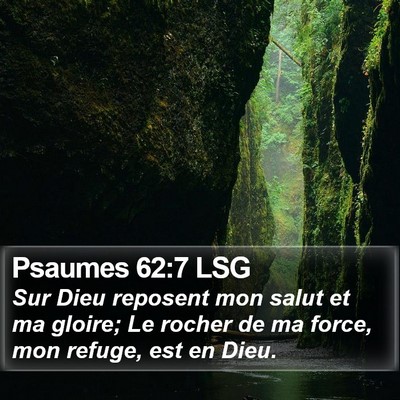 Psaumes 62:7 LSG Bible Verse Image