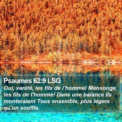 Psaumes 62:9 LSG Bible Verse Image