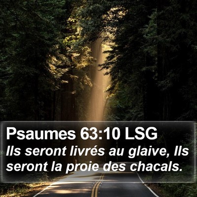 Psaumes 63:10 LSG Bible Verse Image