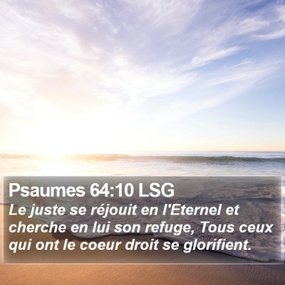 Psaumes 64:10 LSG Bible Verse Image