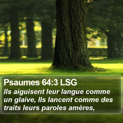 Psaumes 64:3 LSG Bible Verse Image