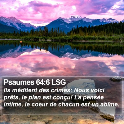 Psaumes 64:6 LSG Bible Verse Image