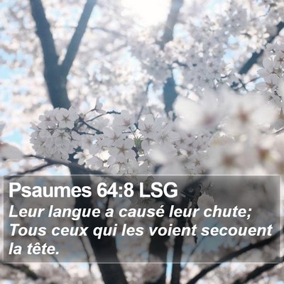Psaumes 64:8 LSG Bible Verse Image