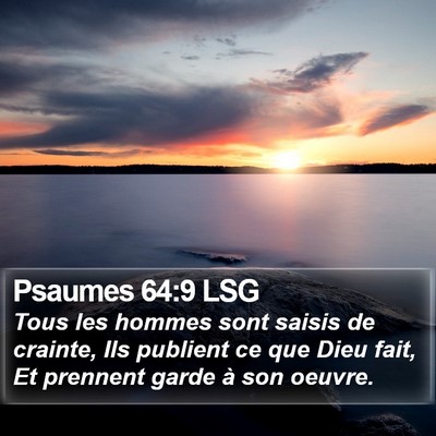 Psaumes 64:9 LSG Bible Verse Image