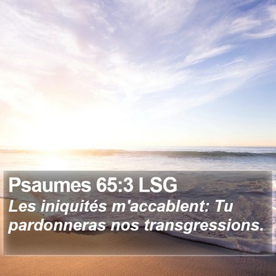 Psaumes 65:3 LSG Bible Verse Image