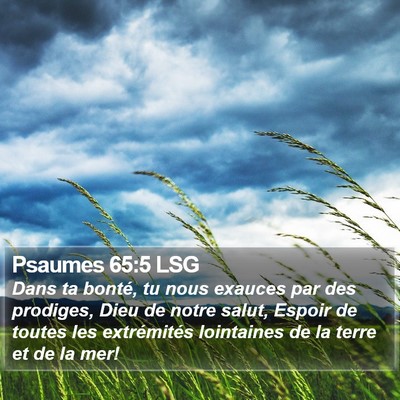 Psaumes 65:5 LSG Bible Verse Image