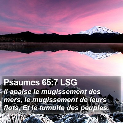 Psaumes 65:7 LSG Bible Verse Image