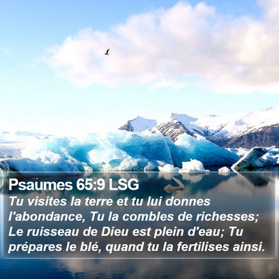 Psaumes 65:9 LSG Bible Verse Image