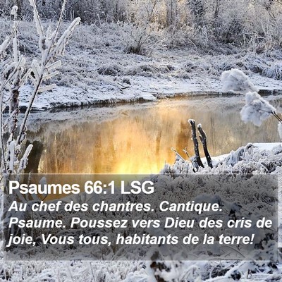 Psaumes 66:1 LSG Bible Verse Image