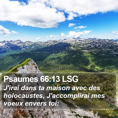 Psaumes 66:13 LSG Bible Verse Image