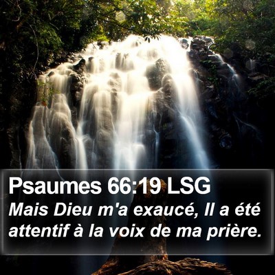 Psaumes 66:19 LSG Bible Verse Image