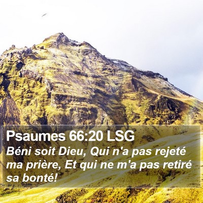 Psaumes 66:20 LSG Bible Verse Image