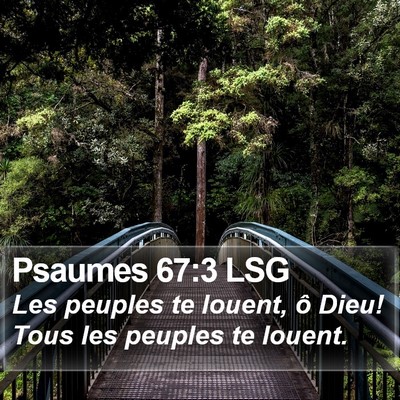 Psaumes 67:3 LSG Bible Verse Image