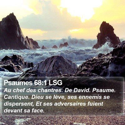 Psaumes 68:1 LSG Bible Verse Image