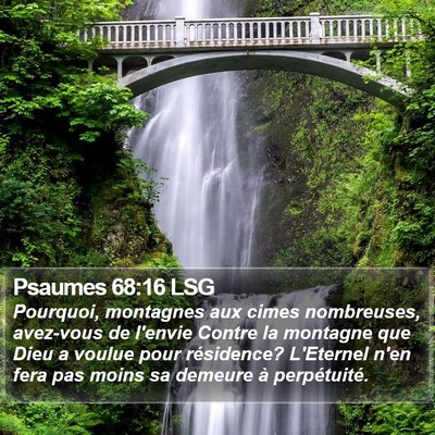 Psaumes 68:16 LSG Bible Verse Image