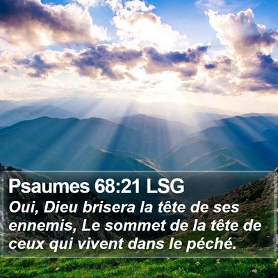 Psaumes 68:21 LSG Bible Verse Image