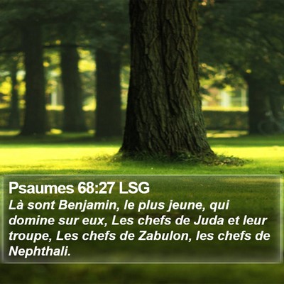 Psaumes 68:27 LSG Bible Verse Image