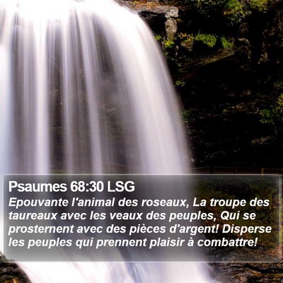 Psaumes 68:30 LSG Bible Verse Image