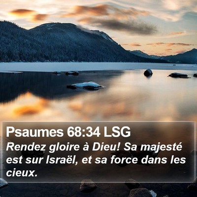 Psaumes 68:34 LSG Bible Verse Image