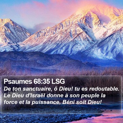 Psaumes 68:35 LSG Bible Verse Image