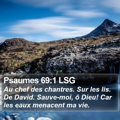 Psaumes 69:1 LSG Bible Verse Image