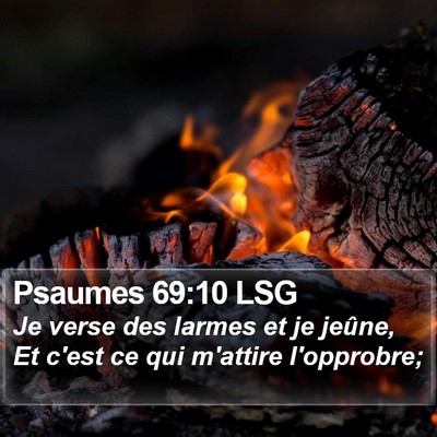 Psaumes 69:10 LSG Bible Verse Image