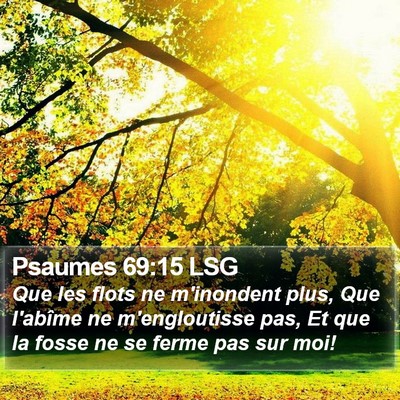 Psaumes 69:15 LSG Bible Verse Image