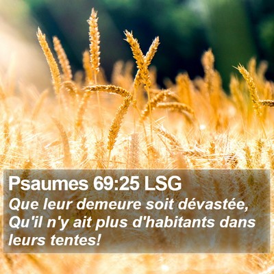 Psaumes 69:25 LSG Bible Verse Image