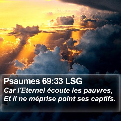 Psaumes 69:33 LSG Bible Verse Image