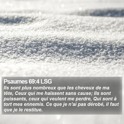 Psaumes 69:4 LSG Bible Verse Image