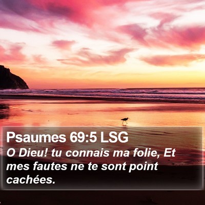 Psaumes 69:5 LSG Bible Verse Image