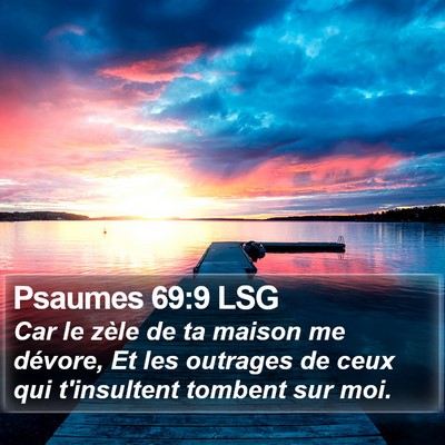 Psaumes 69:9 LSG Bible Verse Image