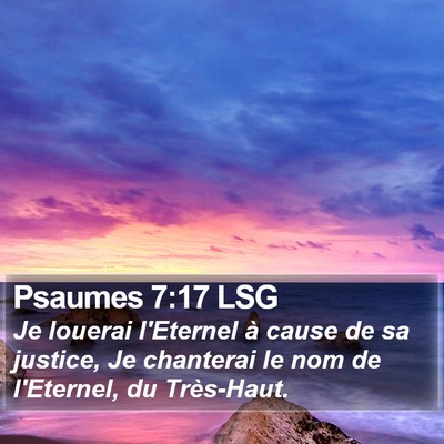 Psaumes 7:17 LSG Bible Verse Image