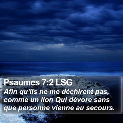 Psaumes 7:2 LSG Bible Verse Image