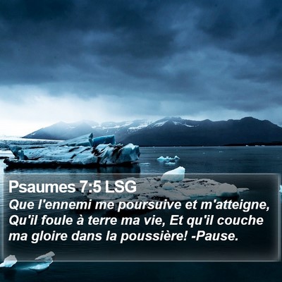 Psaumes 7:5 LSG Bible Verse Image