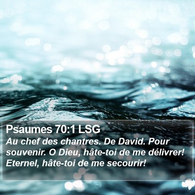 Psaumes 70:1 LSG Bible Verse Image