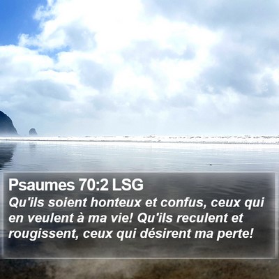 Psaumes 70:2 LSG Bible Verse Image