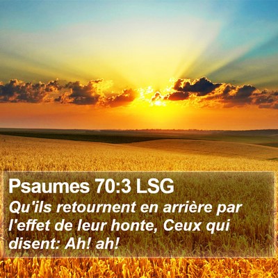 Psaumes 70:3 LSG Bible Verse Image
