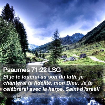 Psaumes 71:22 LSG Bible Verse Image