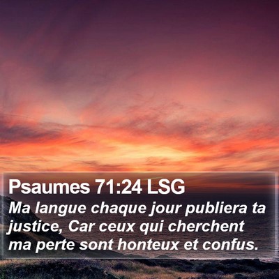 Psaumes 71:24 LSG Bible Verse Image