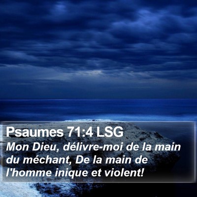 Psaumes 71:4 LSG Bible Verse Image