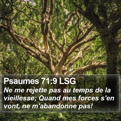 Psaumes 71:9 LSG Bible Verse Image