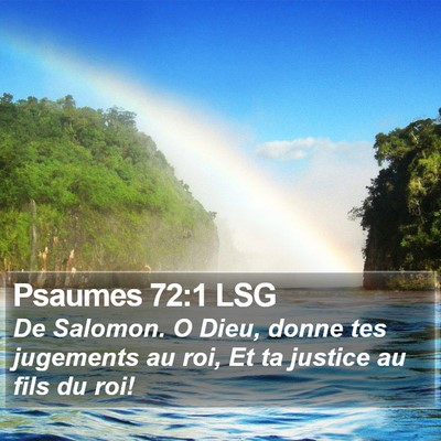 Psaumes 72:1 LSG Bible Verse Image