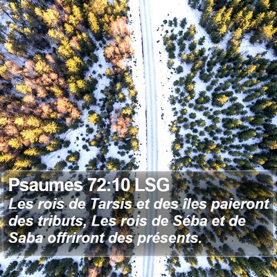 Psaumes 72:10 LSG Bible Verse Image