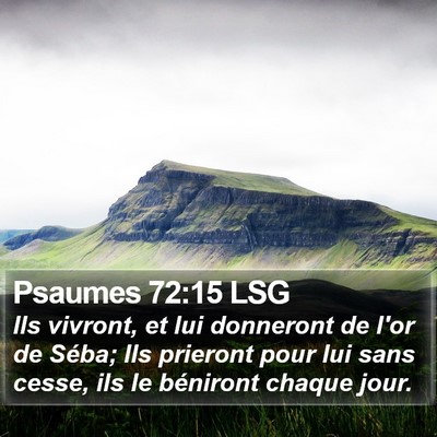 Psaumes 72:15 LSG Bible Verse Image