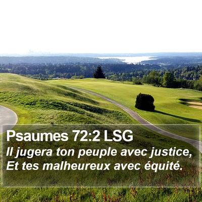 Psaumes 72:2 LSG Bible Verse Image