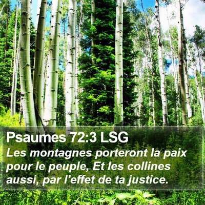 Psaumes 72:3 LSG Bible Verse Image