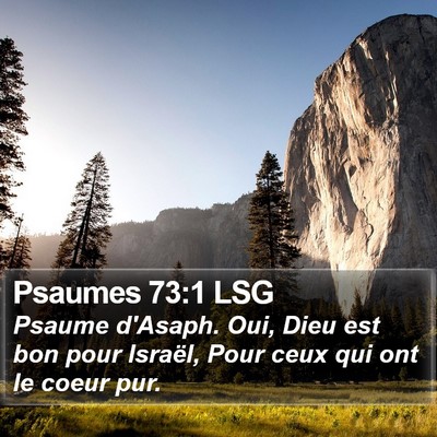 Psaumes 73:1 LSG Bible Verse Image