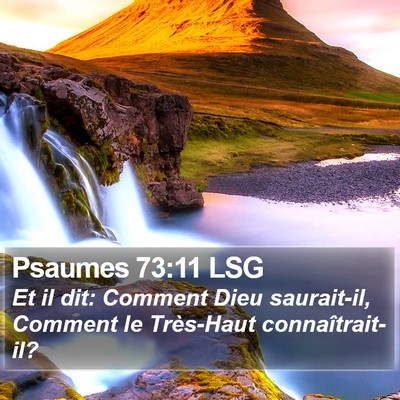 Psaumes 73:11 LSG Bible Verse Image