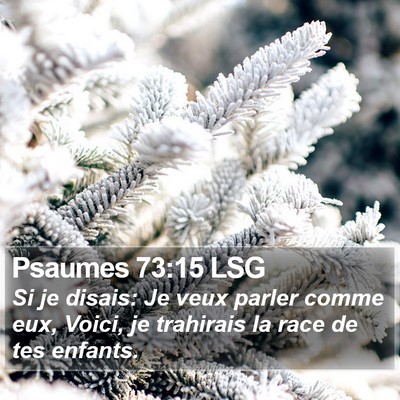 Psaumes 73:15 LSG Bible Verse Image